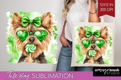 Yorkshire Terrier St. Patricks Day Dog Tote Bag Dog Tote Bag Product Image 1