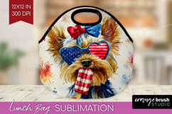 Yorkshire Terrier Dog Lunch Bag 4th Of July Lunch Bug PNG Product Image 1
