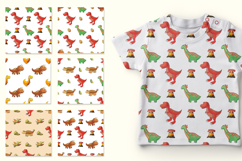 Cute funny kids dinosaur pattern. Print for cloth design Product Image 2