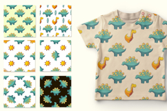 Cute funny kids dinosaur pattern. Colorful dinosaur Product Image 2