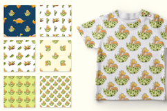 Cute funny dinosaur pattern. Dinosaur in an egg Product Image 2
