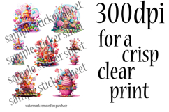Halloween Candy Stickers Printable - Abstract Pastel Colors Product Image 3