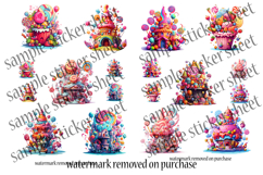Halloween Candy Stickers Printable - Abstract Pastel Colors Product Image 5