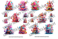 Halloween Candy Stickers Printable - Abstract Pastel Colors Product Image 6