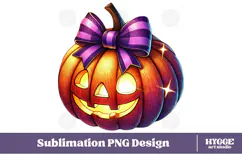 Coquette Halloween Pumpkin Iced Coffee PNG DTF Sublimation Product Image 1