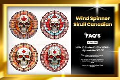 Skull Canadian Flag Wind Spinner Sublimation - 04 Variation Product Image 1