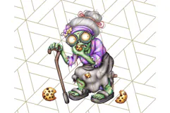 Bold Zombie Clipart PNG, Creepy Halloween Clip Art Product Image 4