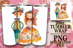 Graceful Watercolor Wedding Theme: Tumbler Sublimation Joy Product Image 1