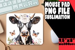 Chic Watercolor Cow Mouse Pad - Farmhouse Chic Decor Product Image 1