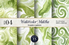 Watercolor Matcha Pattern, Green Wash Texture Product Image 1