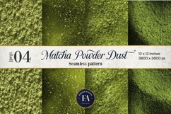 Matcha Powder Texture, Green Matcha Dust Digital Paper Product Image 1