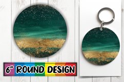 Floral Leopard Sparkle Sublimation : Keychain, Coaster Product Image 1