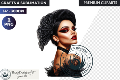 French Cancan cabaret Girl Clipart PNG, Burlesque woman Product Image 1