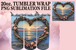 Serenity Scenes: Wooden Heart Tumbler Wrap Product Image 1