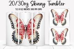 Bejeweled Butterfly Tumbler Design - Sublimation PNG Design Product Image 1