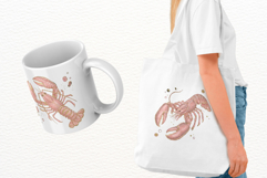 Coastal Glitter Lobster PNG Clipart Product Image 3