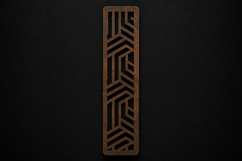 Modern Geometric Wooden Bookmark for Book Lovers Product Image 1