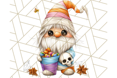 Spooky Cute Halloween Gnome PNG Clipart, Witch Ghost Bat Product Image 4