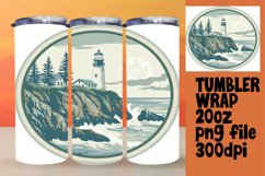 Landscape Sublimation Tumbler Wrap and Coaster 20oz Product Image 1