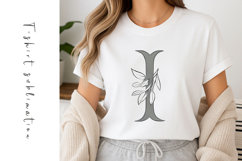 Alphabet, Letters, Monogram, Gray Flowers Product Image 1