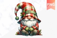 Christmas Gnome Sublimation - Clipart PNG Product Image 1