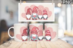 Valentine&#039;s Day Mug Wrap Design-Valentine Gnome Sublimation Product Image 1