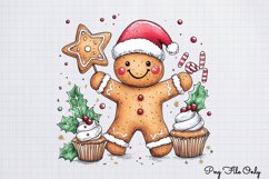 Christmas Gingerbread Man Clipart PNG Product Image 1