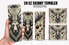 Christmas Deer Tumbler Sublimation ,20 oz Tumbler Wrap Product Image 1