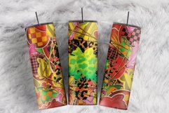 Custom Name Tropical Summer Fruit Cheetah 20 oz tumbler wrap Product Image 1