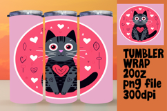 GORGEOUS 20oz Sublimation Template , Cute Cat Product Image 1