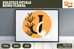 Solstice Petals Boho Floral Monogram Product Image 1