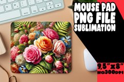 Cheerful Mouse Pad Sublimation Style, Flower Product Image 1
