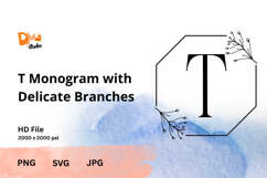 Monogram with Delicate Branches Product Image 1