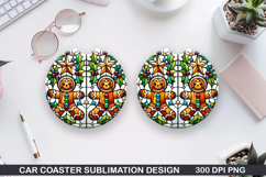 Christmas Car Coaster Sublimation| Christmas Coaster PNG Product Image 1