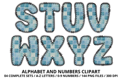 Blue Baby Shower Alphabet Clipart PNG 300 DPI Product Image 4