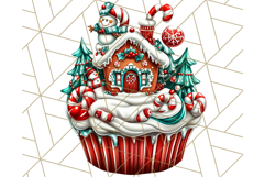 Christmas Cupcake PNG Clipart, Cute Food PNG, Holiday Treat Product Image 4