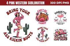 Pink Western Sublimation Bundle PNG Product Image 3