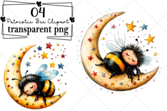 Patriotic Bee Clipart Watercolor PNG Product Image 1