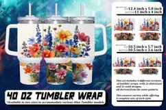 Meadow Mirage Flower Tumbler Wrap Product Image 1