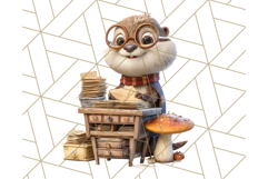 Forest Mail Delivery Clipart PNG, Animal Post Office PNG Product Image 4