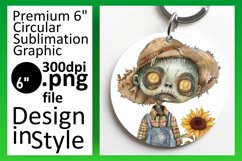 Halloween Round Design: Watercolor Scarecrow Product Image 1