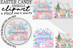 Easter Candy Animals Clipart PNG Product Image 1