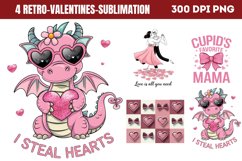 Retro Valentines Sublimation PNG Product Image 1