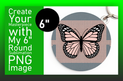 Stylish Circle Design for Keychains , Butterfly Product Image 1