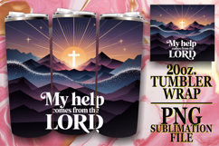 Sublimation Delight 20oz tumbler wrap, Christian Product Image 1