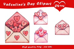 Heart Filled Envelope Love Clipart PNG Product Image 1