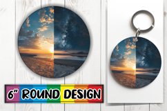 Landscape Wonders Round Design for Sublimation Keychain Product Image 1
