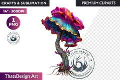 Glowing Fantasy Mushrooms PNG, Magic Mushroom Clipart Product Image 1