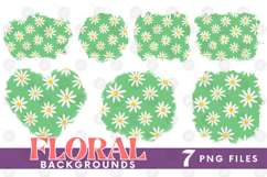 Retro Flowers Background Png Floral Paper Sublimation Bundle Product Image 1