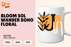 Bloom Sol Wander Boho Floral Monogram Product Image 1